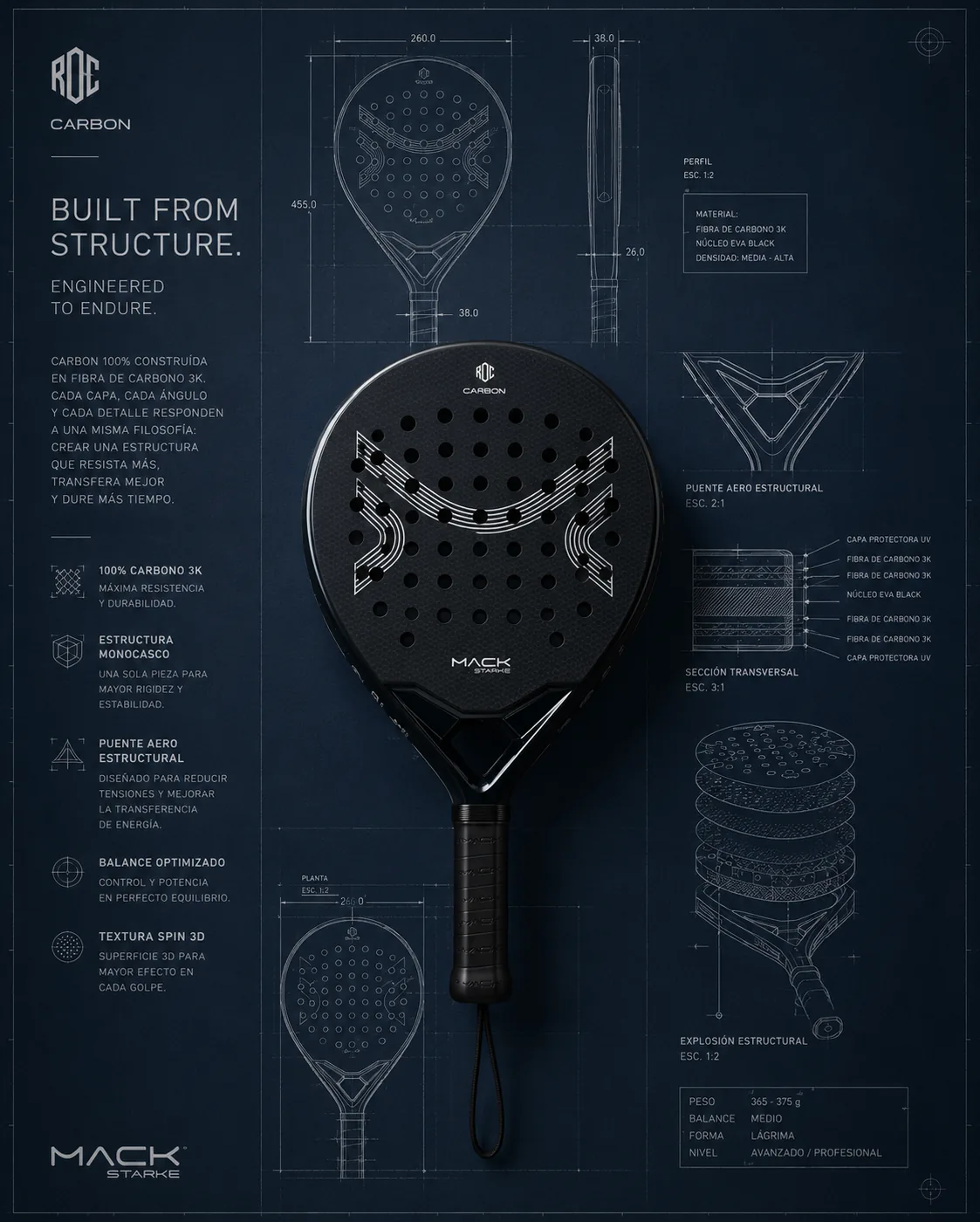 Mackstarke Carbon · arte de campaña